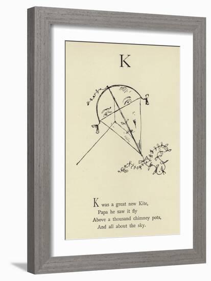 The Letter K-Edward Lear-Framed Giclee Print