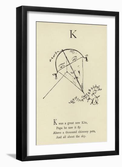 The Letter K-Edward Lear-Framed Giclee Print