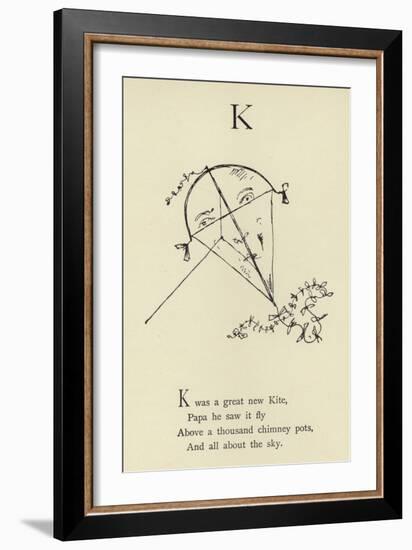 The Letter K-Edward Lear-Framed Giclee Print