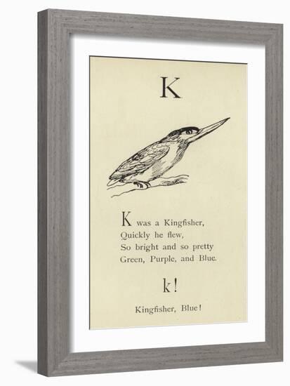 The Letter K-Edward Lear-Framed Giclee Print