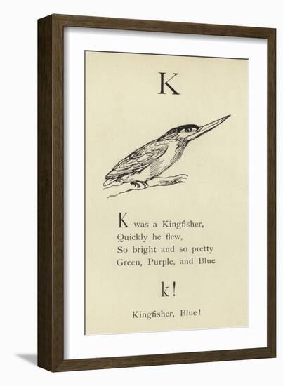 The Letter K-Edward Lear-Framed Giclee Print