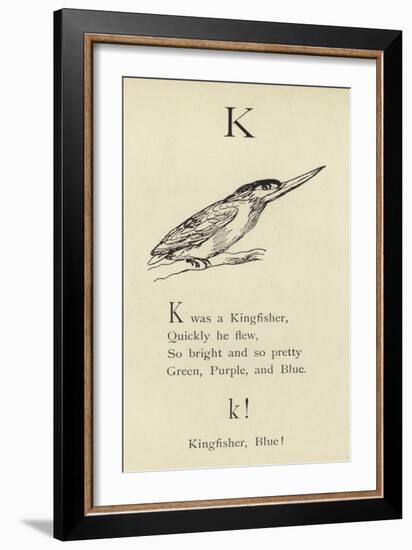 The Letter K-Edward Lear-Framed Giclee Print