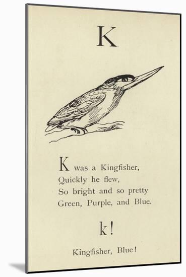 The Letter K-Edward Lear-Mounted Giclee Print