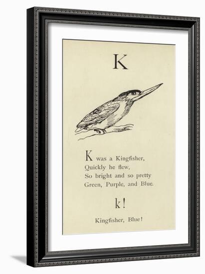 The Letter K-Edward Lear-Framed Giclee Print