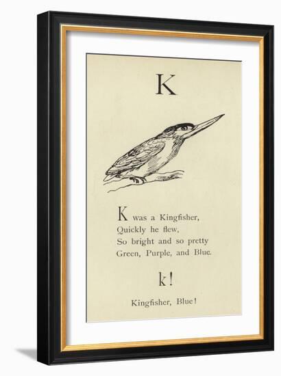 The Letter K-Edward Lear-Framed Giclee Print