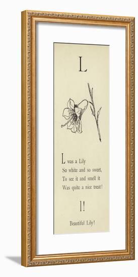 The Letter L-Edward Lear-Framed Giclee Print