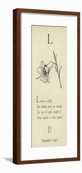 The Letter L-Edward Lear-Framed Giclee Print