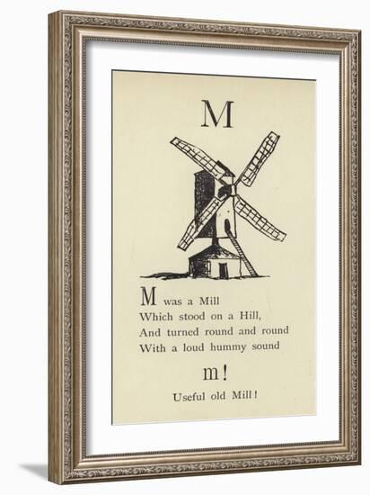 The Letter M-Edward Lear-Framed Giclee Print