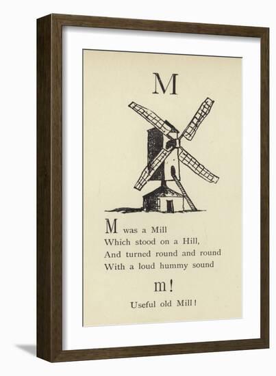 The Letter M-Edward Lear-Framed Giclee Print