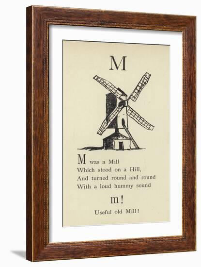 The Letter M-Edward Lear-Framed Giclee Print