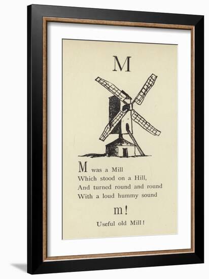 The Letter M-Edward Lear-Framed Giclee Print