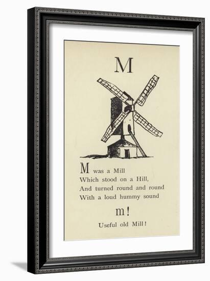 The Letter M-Edward Lear-Framed Giclee Print