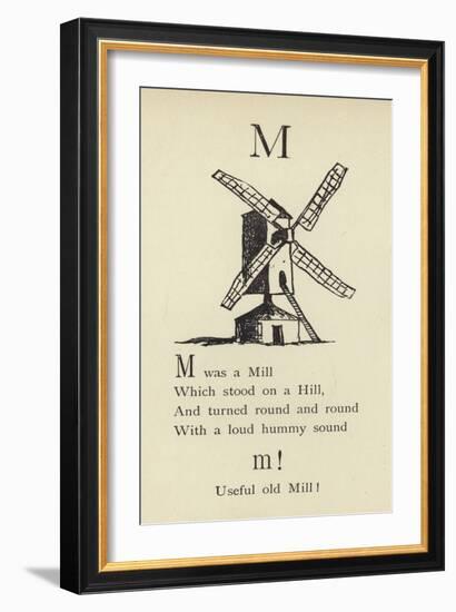 The Letter M-Edward Lear-Framed Giclee Print