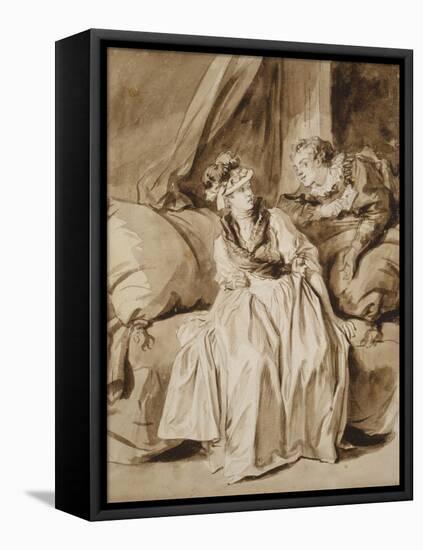 The Letter, or the Spanish Conversation, C. 1778-Jean-Honore Fragonard-Framed Premier Image Canvas