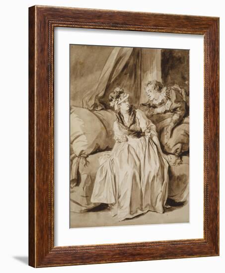 The Letter, or the Spanish Conversation, C. 1778-Jean-Honore Fragonard-Framed Giclee Print