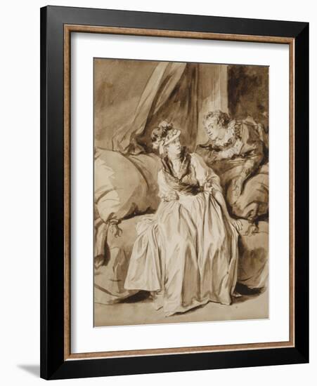 The Letter, or the Spanish Conversation, C. 1778-Jean-Honore Fragonard-Framed Giclee Print