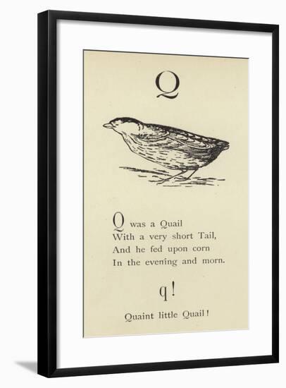 The Letter Q-Edward Lear-Framed Giclee Print