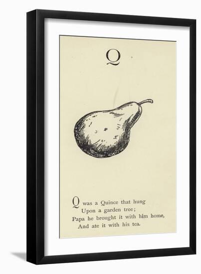 The Letter Q-Edward Lear-Framed Giclee Print