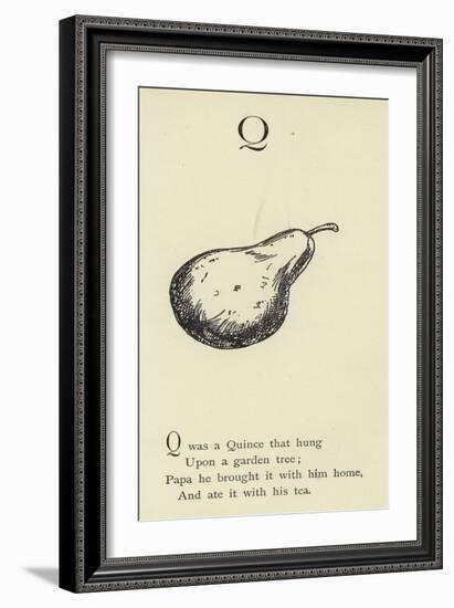 The Letter Q-Edward Lear-Framed Giclee Print