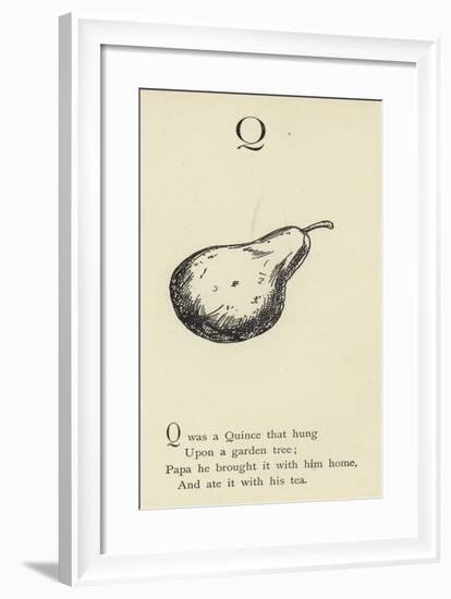 The Letter Q-Edward Lear-Framed Giclee Print