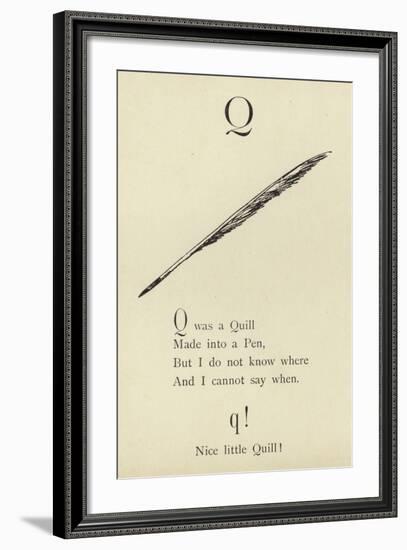 The Letter Q-Edward Lear-Framed Giclee Print