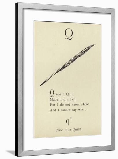 The Letter Q-Edward Lear-Framed Giclee Print