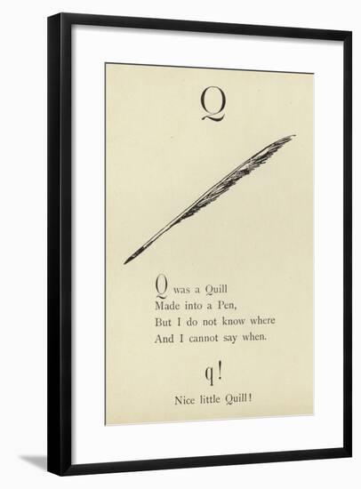 The Letter Q-Edward Lear-Framed Giclee Print