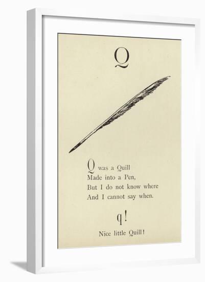 The Letter Q-Edward Lear-Framed Giclee Print