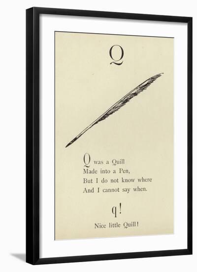 The Letter Q-Edward Lear-Framed Giclee Print