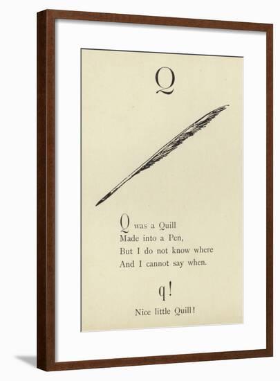 The Letter Q-Edward Lear-Framed Giclee Print