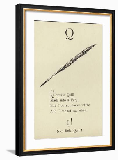 The Letter Q-Edward Lear-Framed Giclee Print