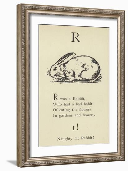 The Letter R-Edward Lear-Framed Giclee Print