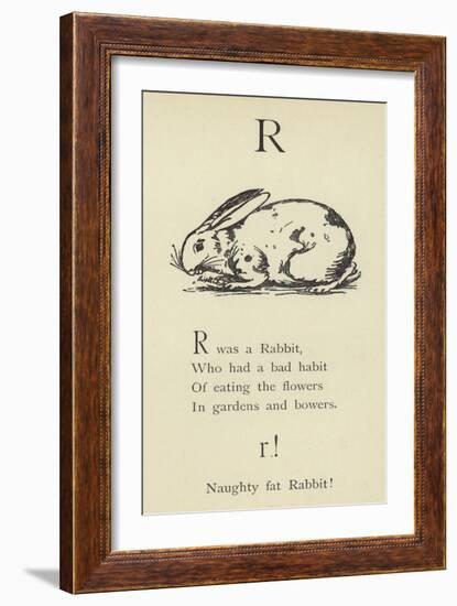 The Letter R-Edward Lear-Framed Giclee Print