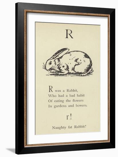 The Letter R-Edward Lear-Framed Giclee Print