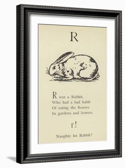 The Letter R-Edward Lear-Framed Giclee Print