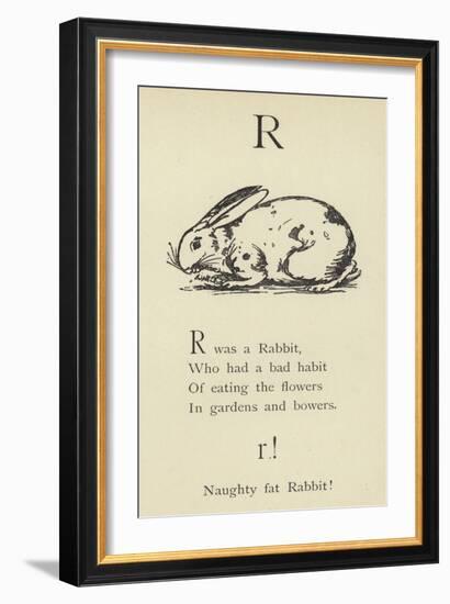 The Letter R-Edward Lear-Framed Giclee Print