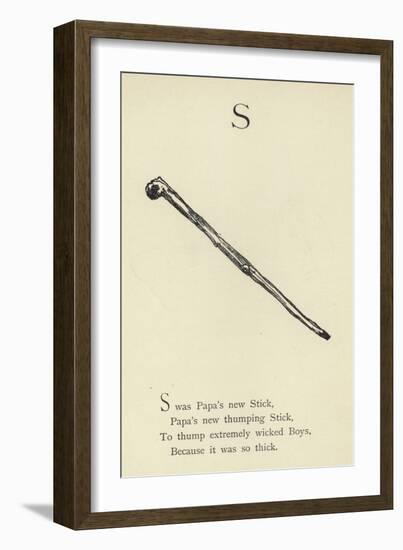 The Letter S-Edward Lear-Framed Giclee Print