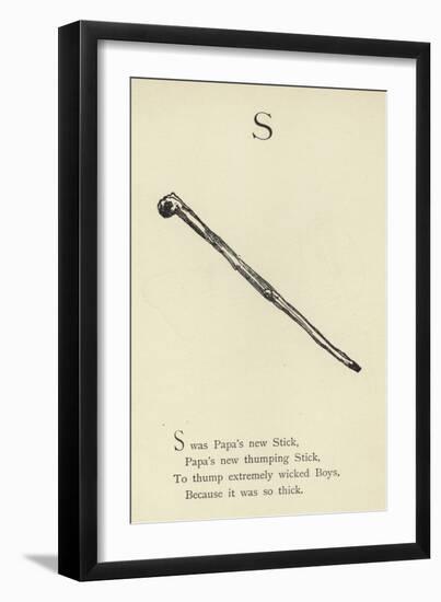 The Letter S-Edward Lear-Framed Giclee Print