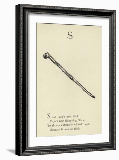 The Letter S-Edward Lear-Framed Giclee Print