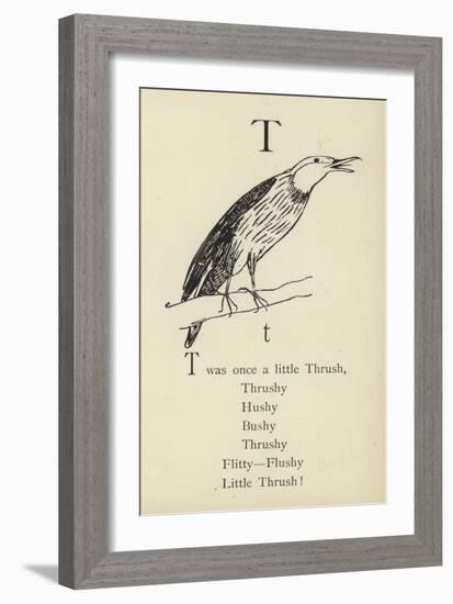 The Letter T-Edward Lear-Framed Giclee Print