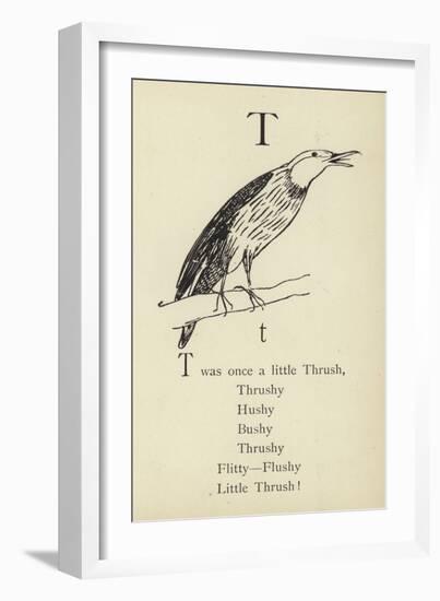The Letter T-Edward Lear-Framed Giclee Print