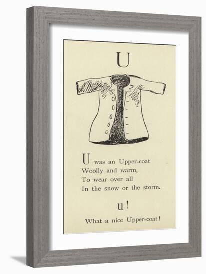 The Letter U-Edward Lear-Framed Giclee Print