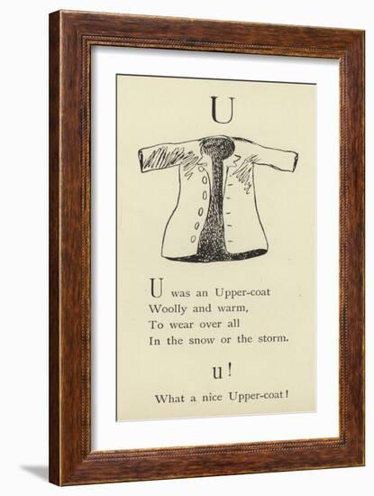 The Letter U-Edward Lear-Framed Giclee Print