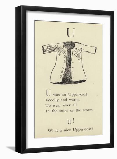 The Letter U-Edward Lear-Framed Giclee Print