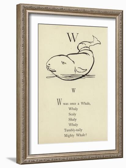 The Letter W-Edward Lear-Framed Giclee Print