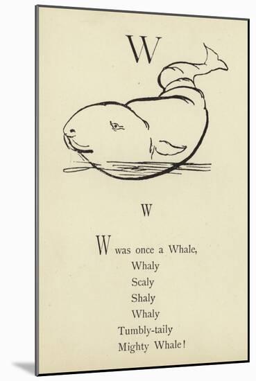 The Letter W-Edward Lear-Mounted Giclee Print