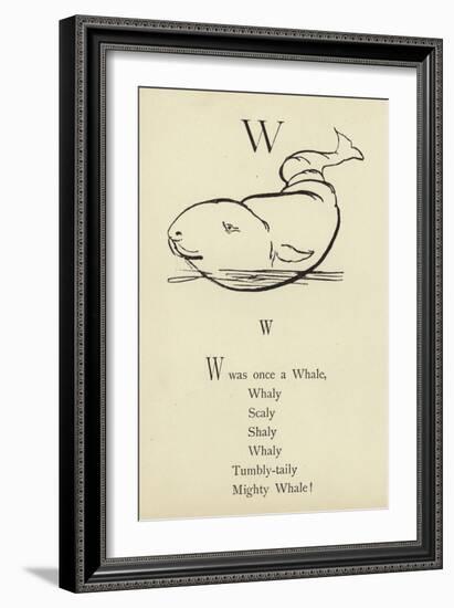 The Letter W-Edward Lear-Framed Giclee Print