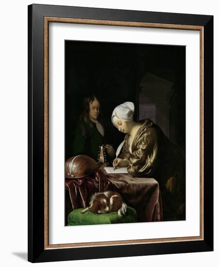 The Letter Writer, 1680-Frans Van Mieris-Framed Art Print