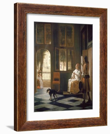 The Letter-Pieter de Hooch-Framed Giclee Print