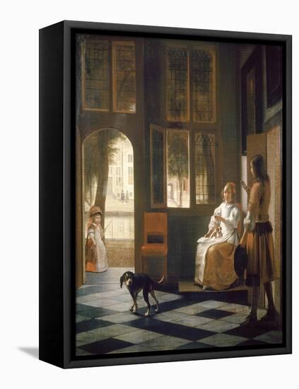 The Letter-Pieter de Hooch-Framed Premier Image Canvas